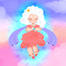 Принцесса мягких тучек учится колдовать