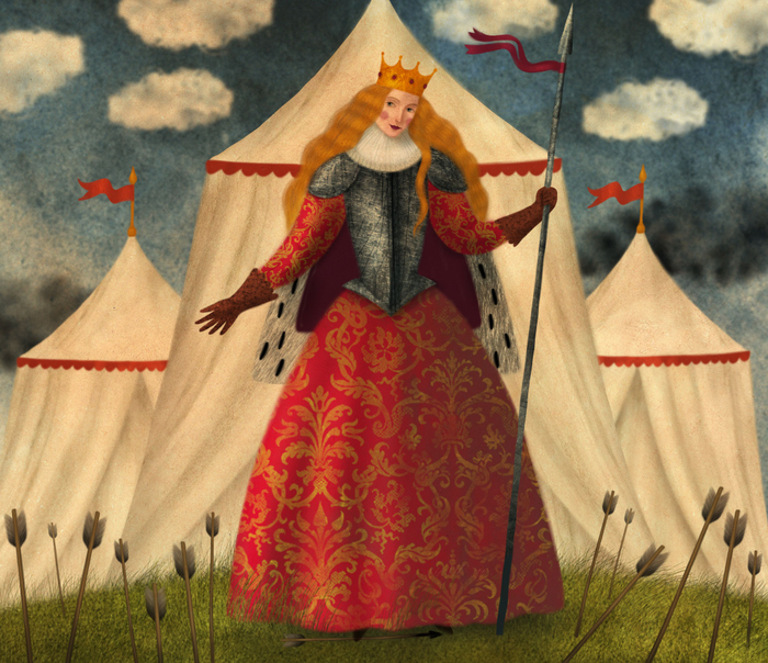 Иллюстрация к сказке "Марья Моревна" для сборника русский сказок издательства Лабиринтпресс