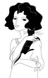 женщина с котенком