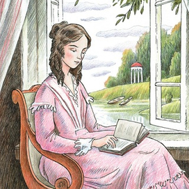 Иллюстрация для обложки Тургенева