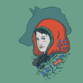 Иллюстрация к сказке Шарля Перро "Красная шапочка"