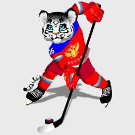 Работа на конкурс талисмана ЧМ по хоккею 2016