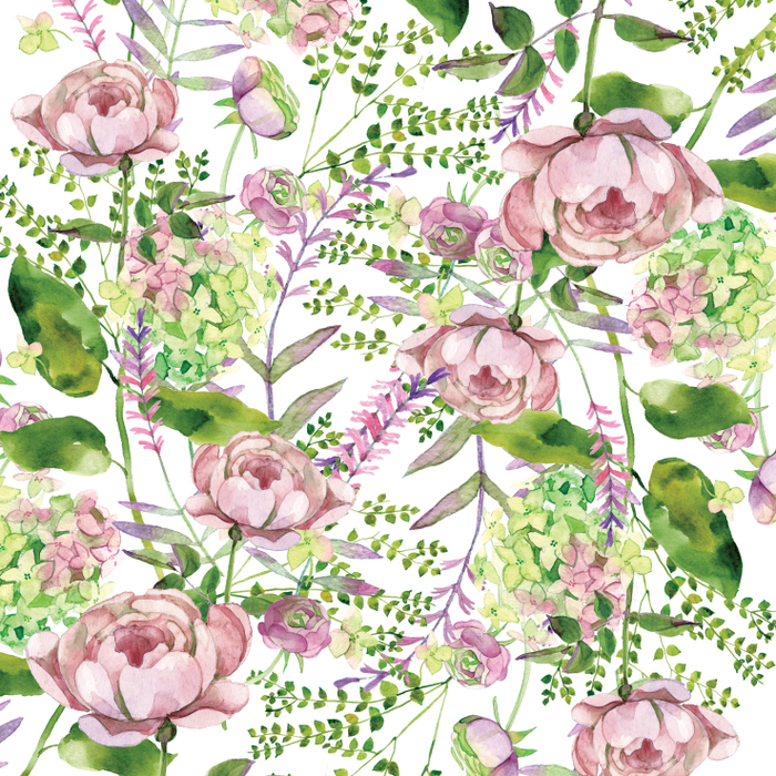 Розы и гортензии