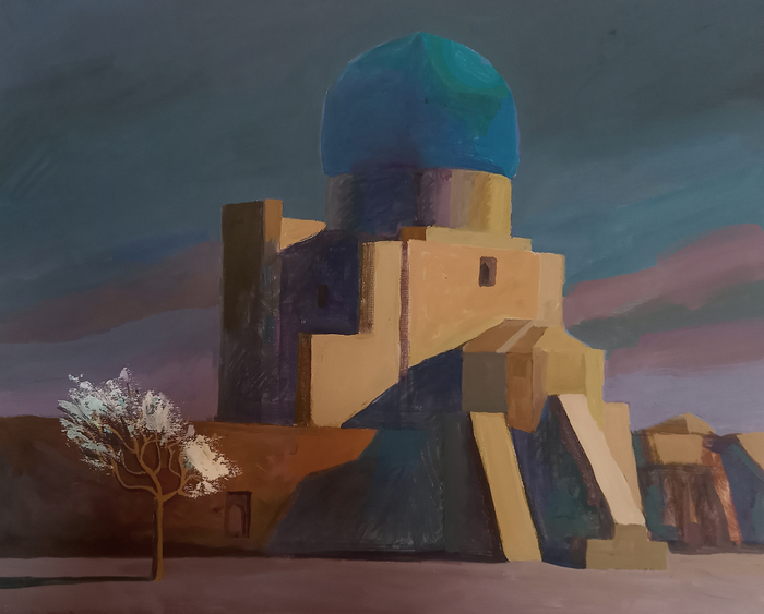 Утренний иней. Мечеть Калян