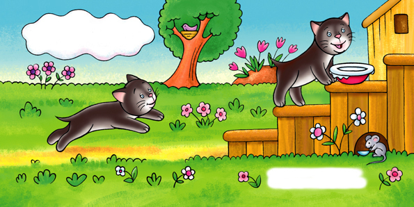 Кот Черныш нашёл сметанку