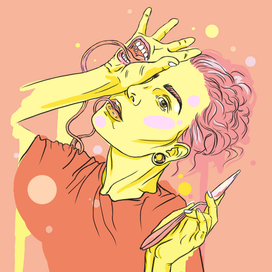 Fantasy portrait of the artist