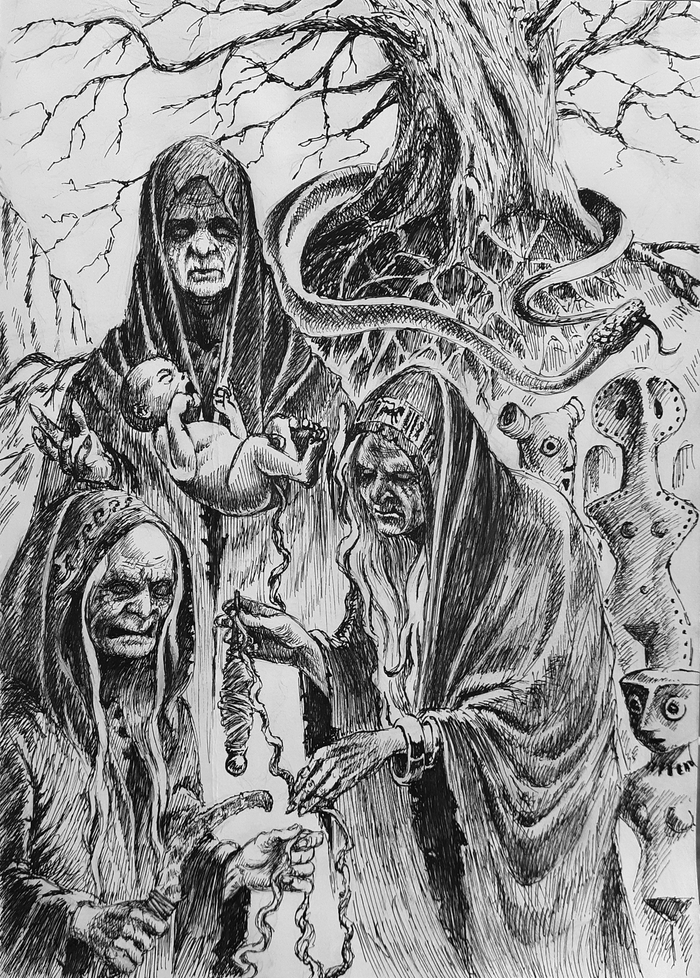 Мойры плетущие нить судьбы