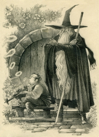 ДЖОН РОНАЛЬД РУЭЛ ТОЛКИН "ХОББИТ" ИЛЛЮСТРАЦИЯ.