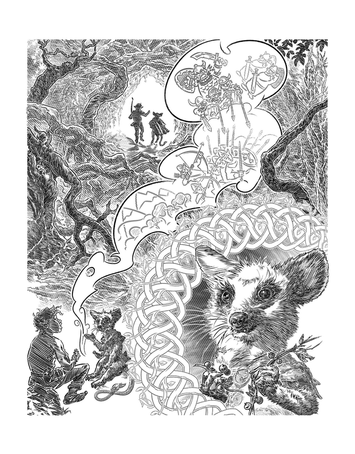 Эрто ,Илл.№02 к главе "Заколдованный лес".