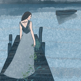 Девушка на пирсе