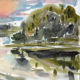 Лето , берег