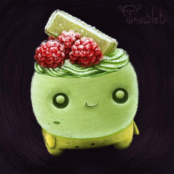 Фисташковая пироженка с малинкой