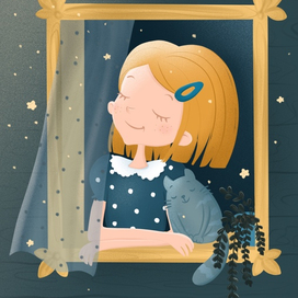 Девочка и кот