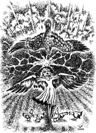 Иллюстрации к произведению И. Шмелёва "Солнце мёртвых" . Бумага А4, тушь, перо.