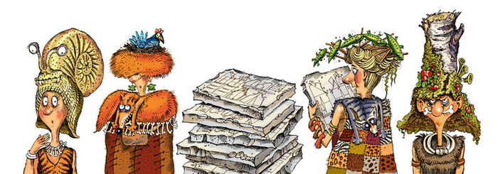 Иллюстрация к книге А. Усачёва «Первобытная история», издательство «Азбука», 2015 г.