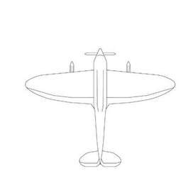 Линейная иллюстрация самолёт