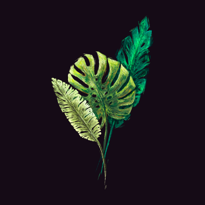 принт тропический