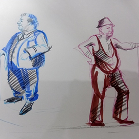 Мужчины с тросточкой