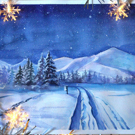 Уютные снежные горы