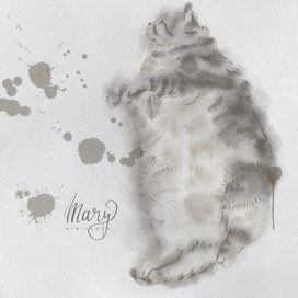 Рисунок животного в стиле «Цифровая акварель»