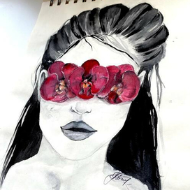 Девушка с цветами