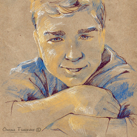 Портрет в смешанной технике