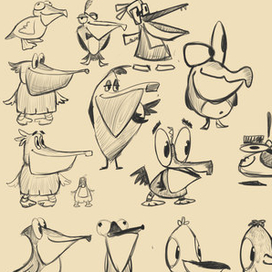 Поисковые эскизы. Дизайн персонажа