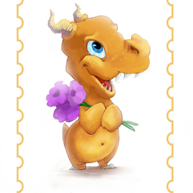 дракончик.открытка эскиз