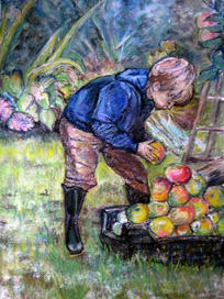 Мальчик с яблоками