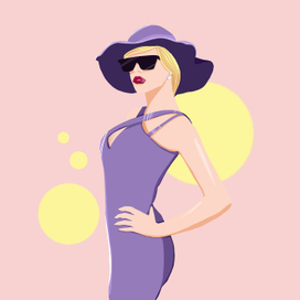 Фэшн стилизация в стиле флэт