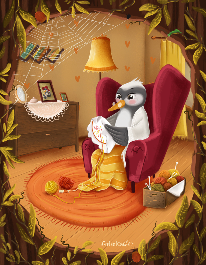 Книжная иллюстрация , в дупле