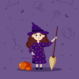 Персонаж для открытки на хэллоуин