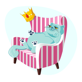 Кошка голубых кровей