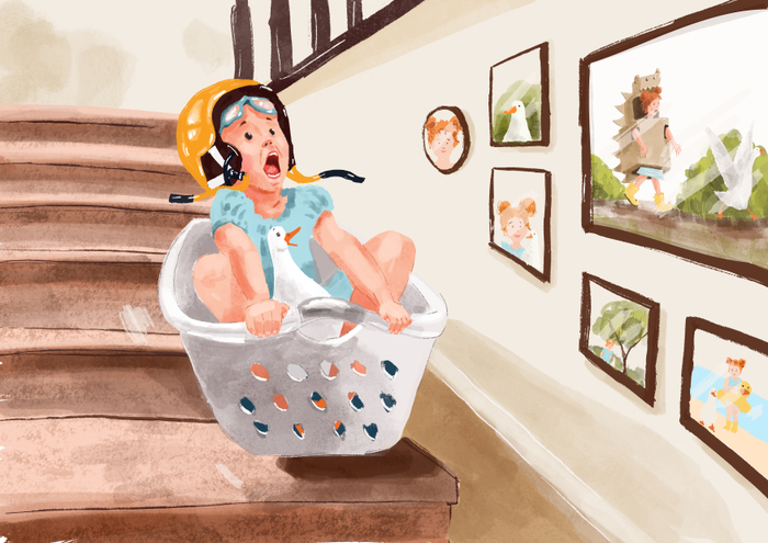 История про девочку  и гуся