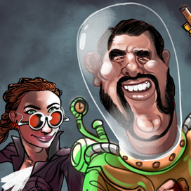 Серия Стимпанк персонажей для настольной игры