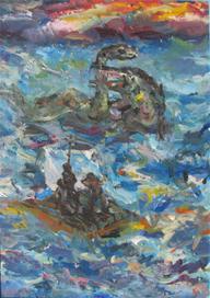 Битва плезиозавра с ихтиозавром