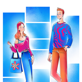 Иллюстрация для проекта OZON Fashion