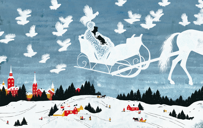 Иллюстрация - 3 к сказке Х.К. Андерсена "Снежная королева"