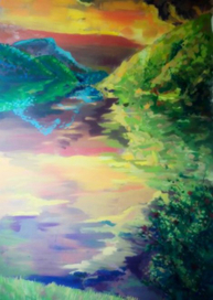 Пейзаж на стене