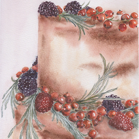 Торт и ягоды