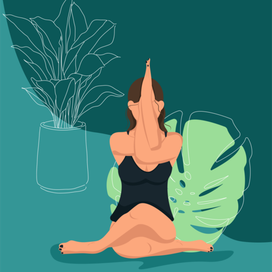 Постер для йога-центра.