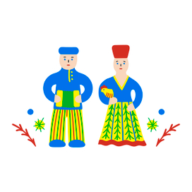 Кожлянская глиняная игрушка. Мужчина и женщина.