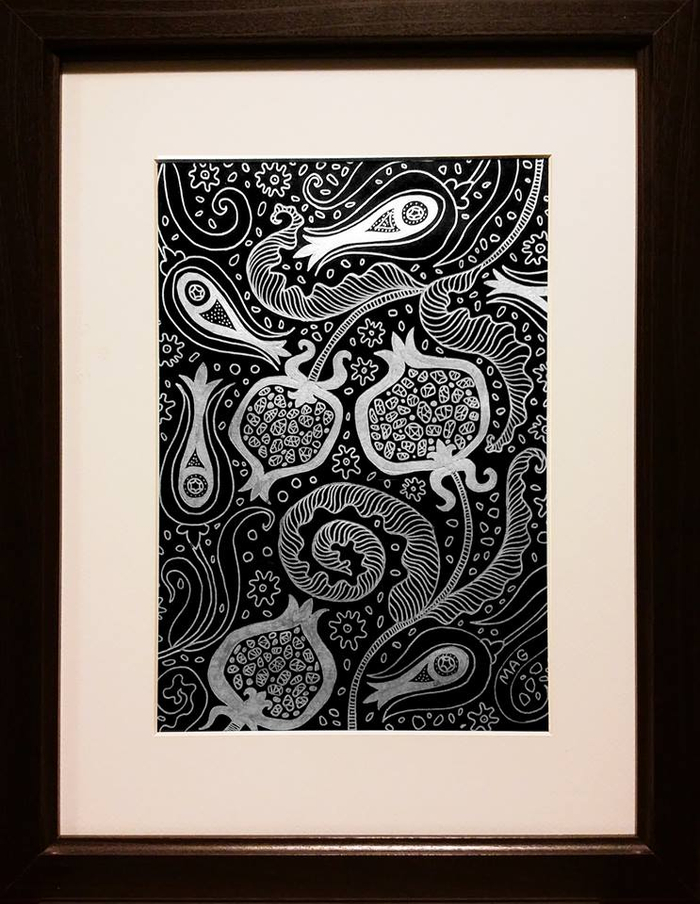 Nar gumush. Silver garnet. Серебряный гранат.