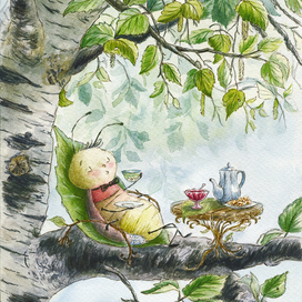 Чаепитие на березе