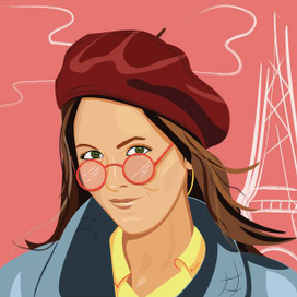 девушка в Париже