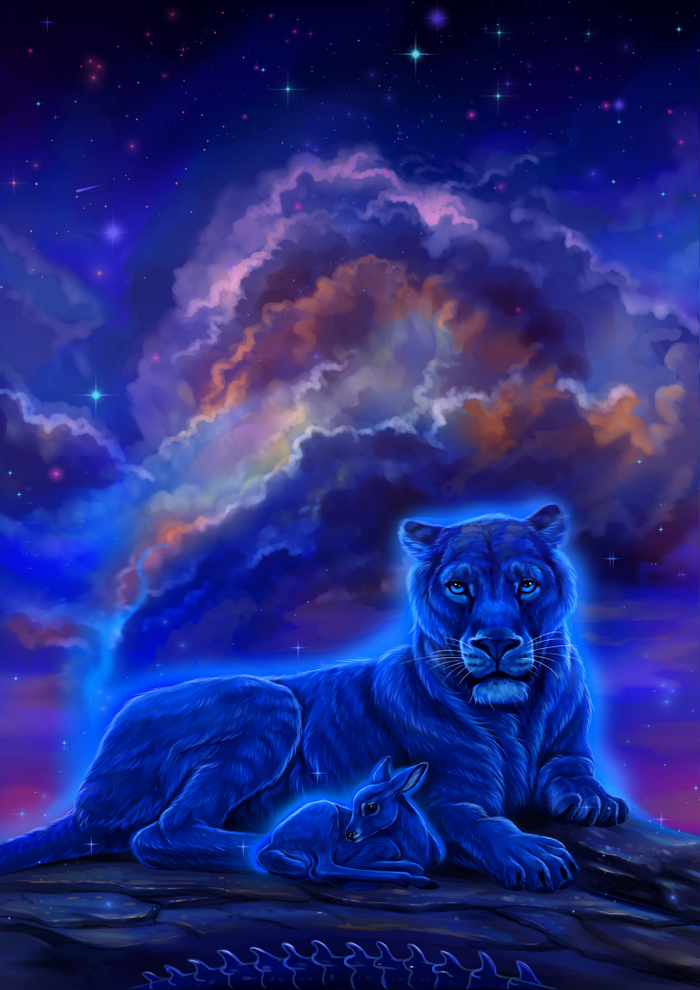 Львица и антилопа