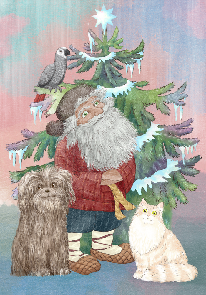 У новогодней ёлки