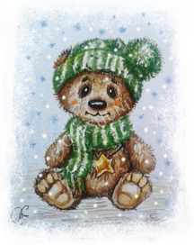 Под снегом в зеленой шапочке))