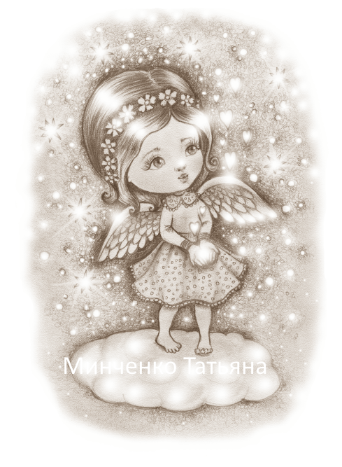 Ангелочек с сердечками