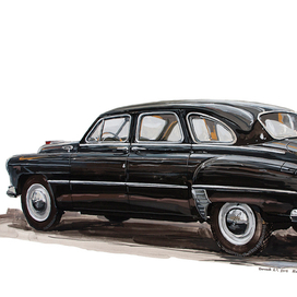 автомобиль ЗИМ ГАЗ-12, рисунок